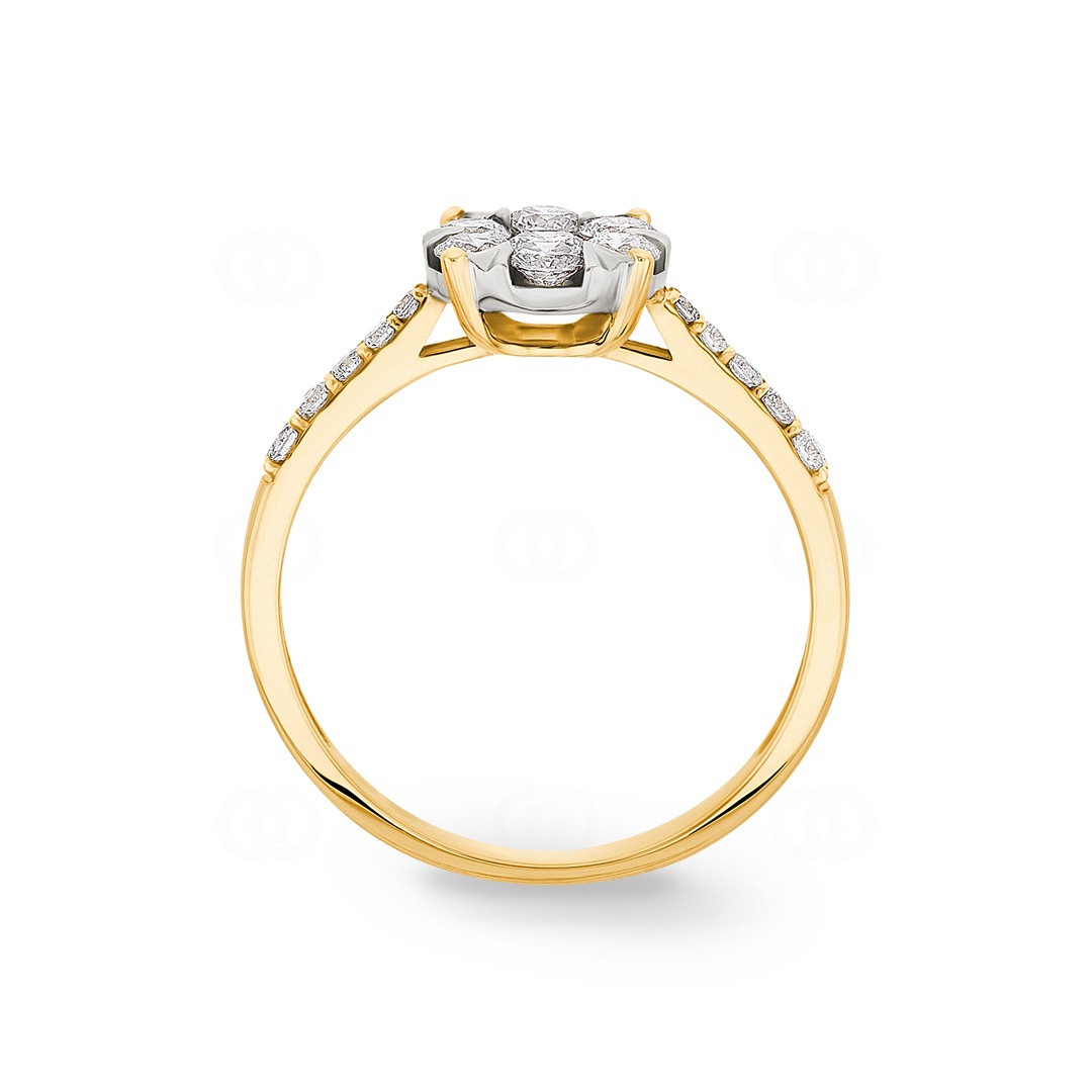 Verlobungsring 750/18 K Gelbgold mit Diamanten 0.75 ct H/si by CHRISTIAN