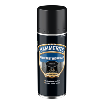 Hammerite hittebestendige spuitlak mat zwart 400 ml