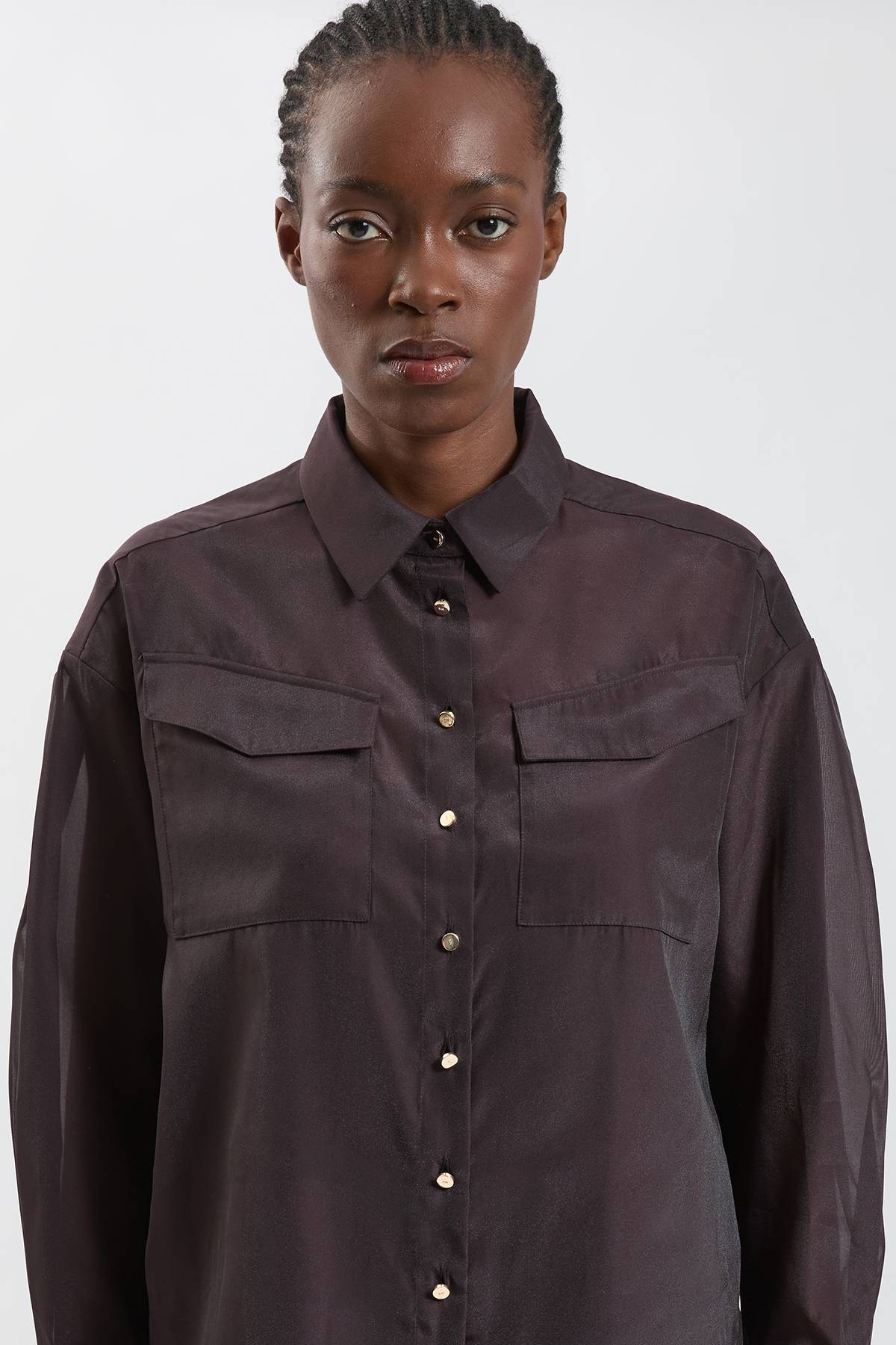 KarenMillen Chemise En Organdi Avec Détails De Finition