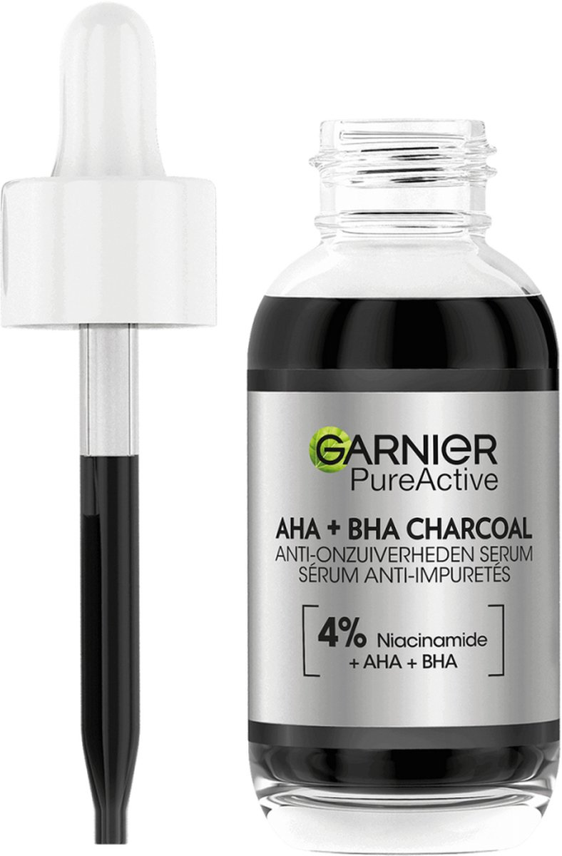 Garnier PureActive AHA + BHA charcoal serum (30 ml)
