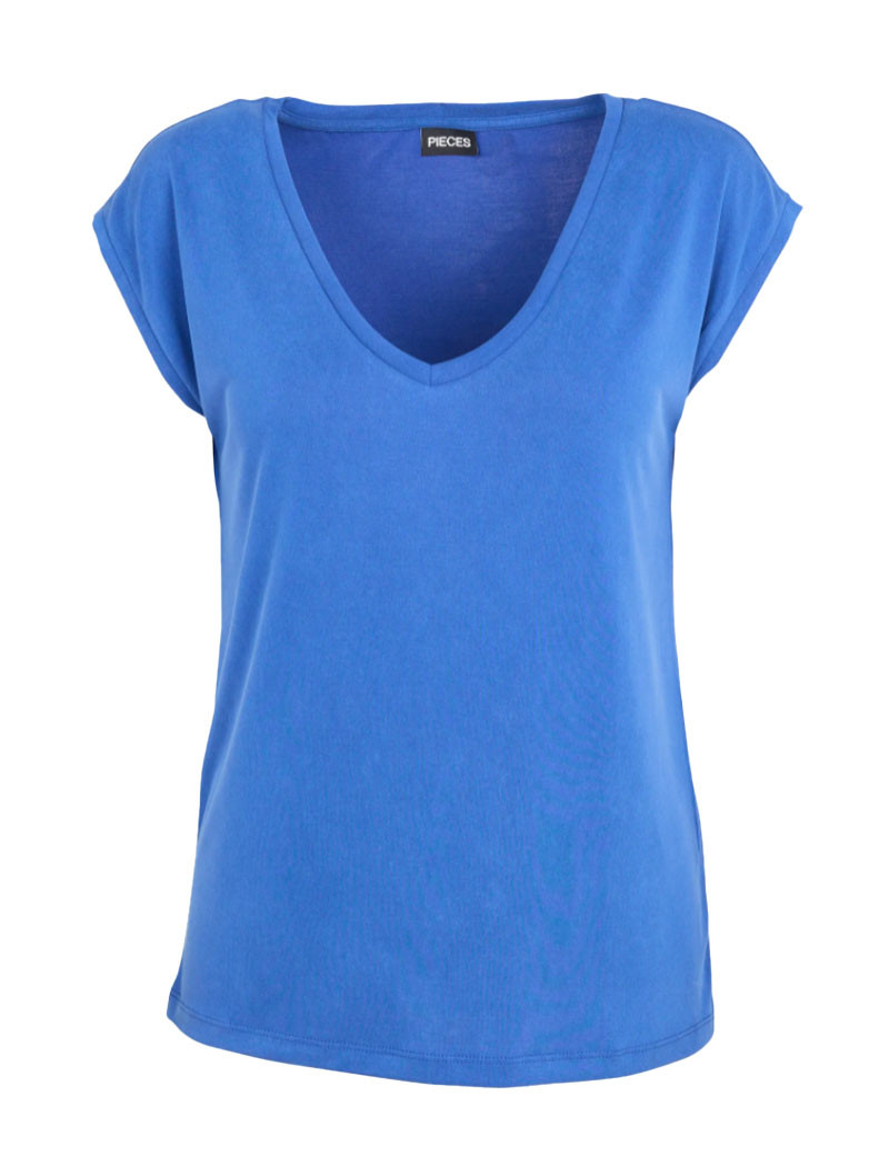 PIECES T-SHIRT FEMME BASIQUE KAMALA BLEU