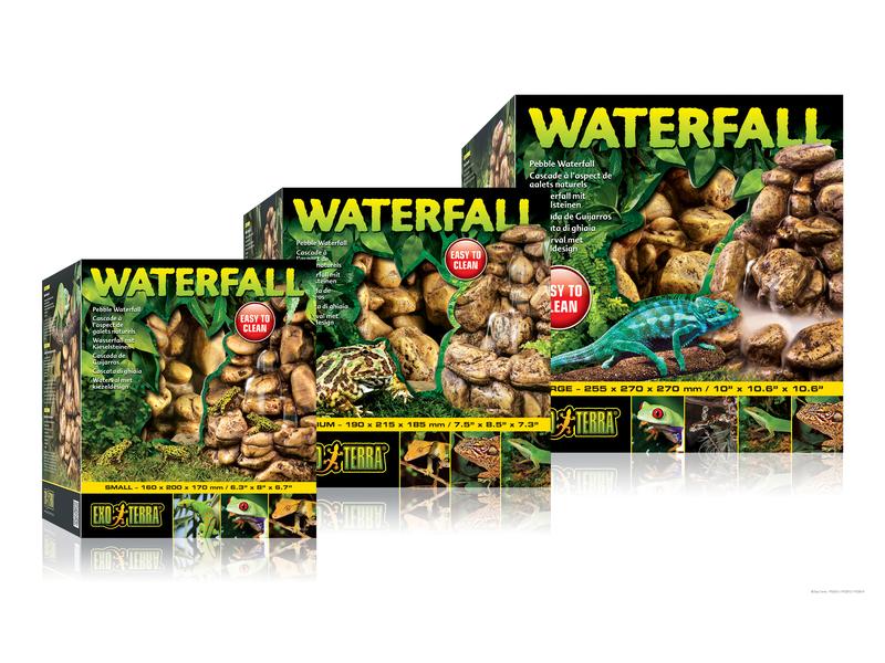 Exo Terra Wasserfall Large, 25.5 x 27 x 27 cm Wasserfall mit Kieselsteindesign