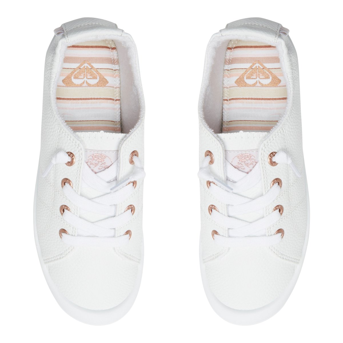 ROXY-Bayshore_lx-Baskets - Talon plat - Blanc