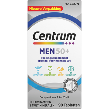 Centrum  Men 50+ multivitaminen & multimineralen tabletten, 90 stuks