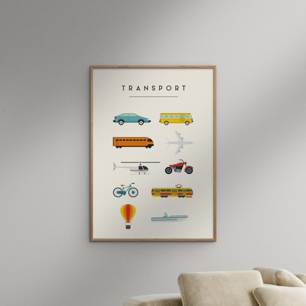 Køb Poster & Frame Citatplakat - Transport – Børneplakat