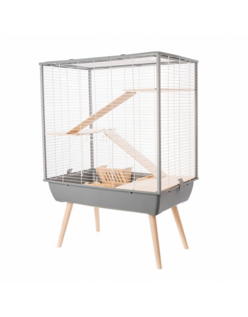 Zolux Knaagdierkooi Neo Cosy - Dierenverblijf - 79x48x109 cm Grijs