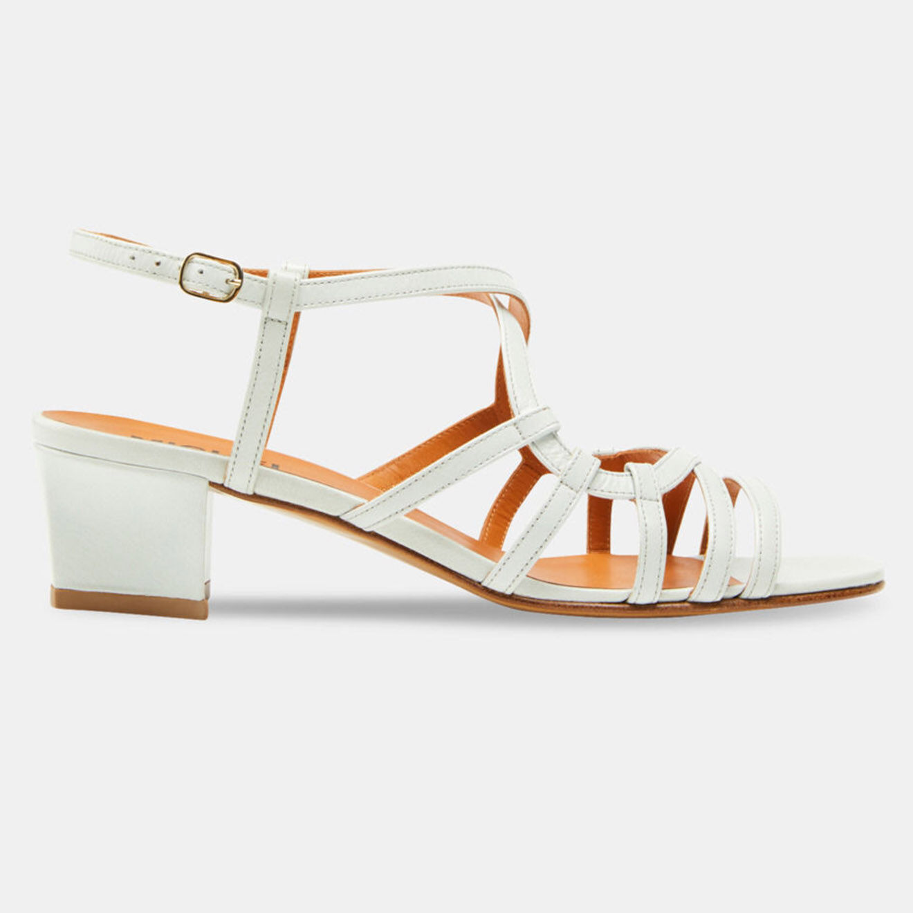 Michel Vivien Sandales en Cuir bleu pâle - Talon 5 cm