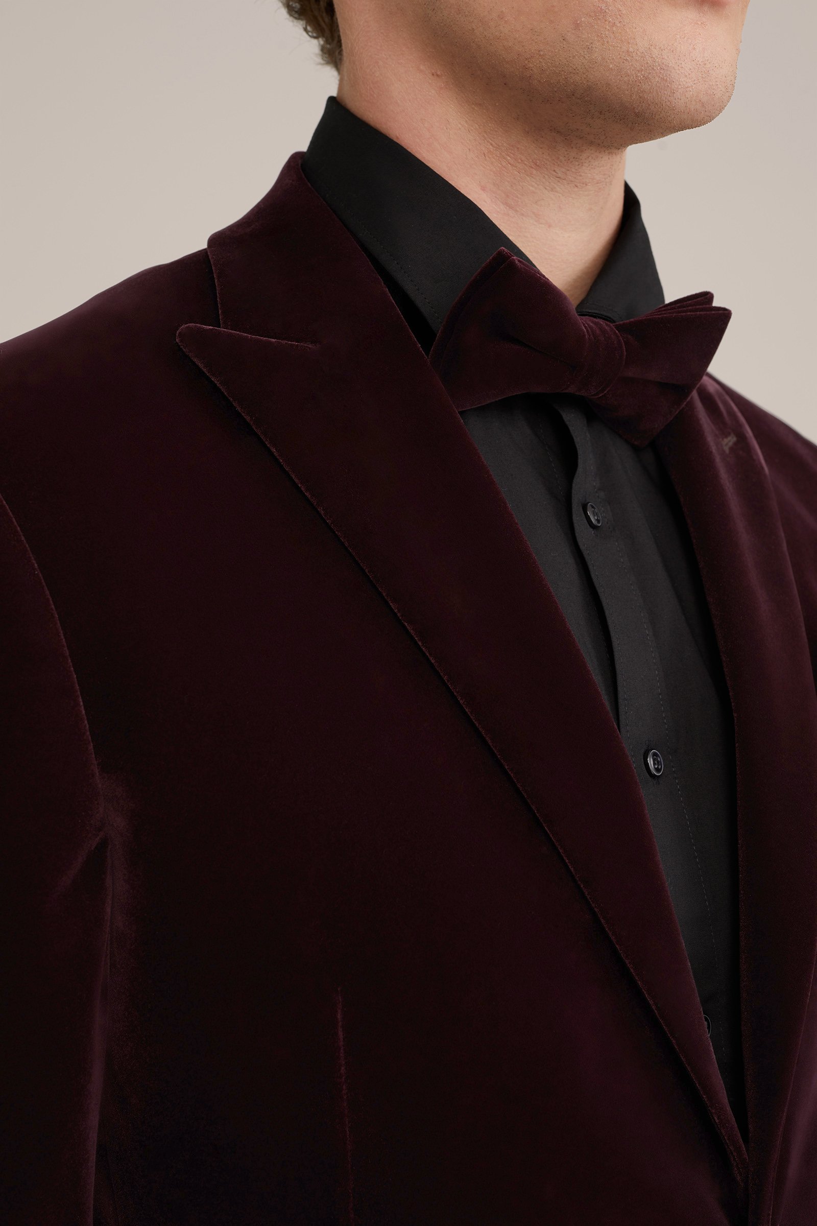 slim fit blazer van velvet WE Fashion Bordeauxrood