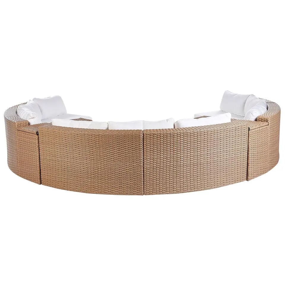 SEVERO - Loungeset voor 9 - Zandbeige - PE rotan