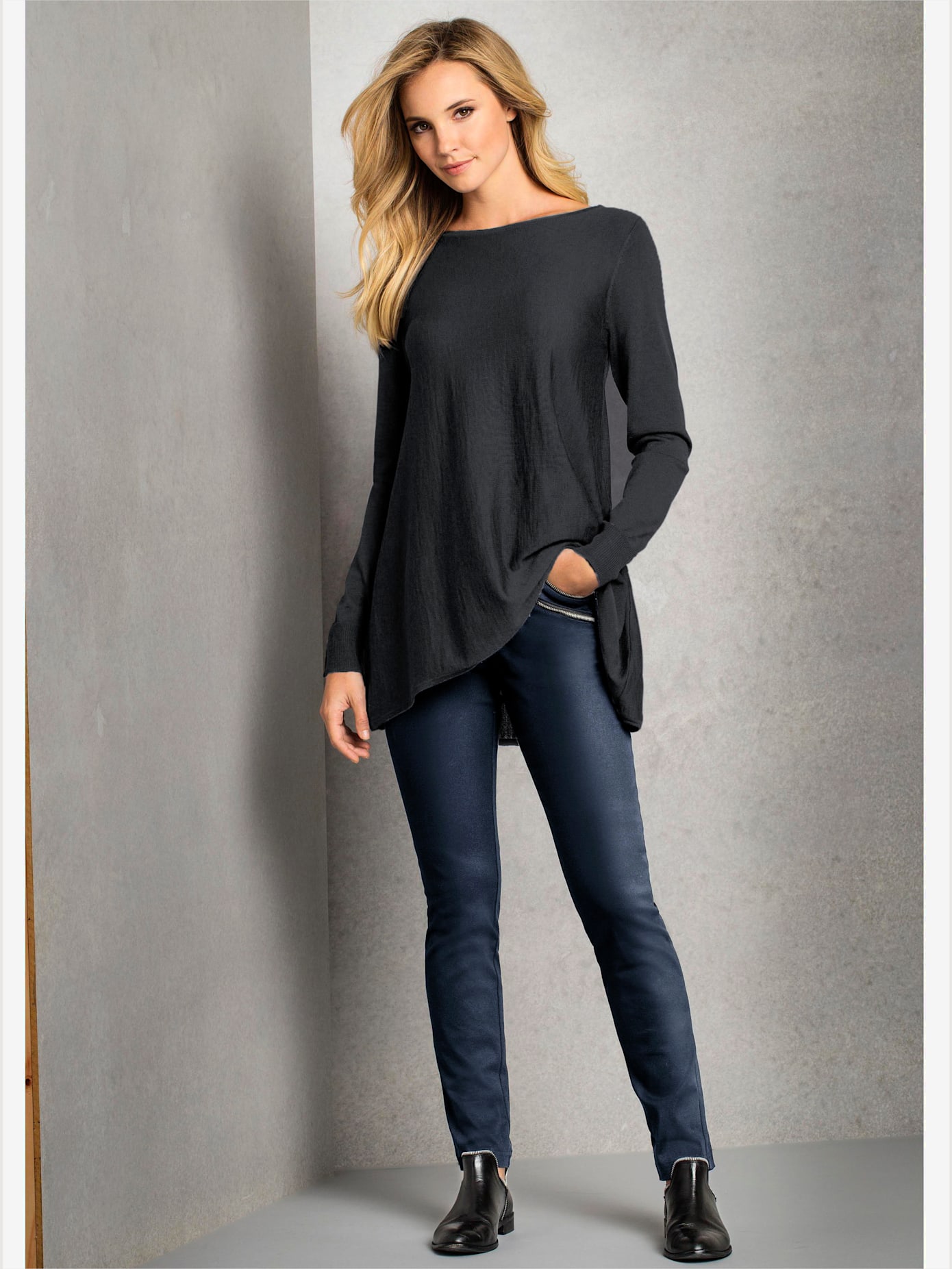Pull coupe décontractée légèrement évasée