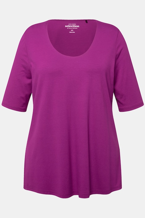 T-Shirt, vorne doppellagig, V-Ausschnitt, Halbarm
