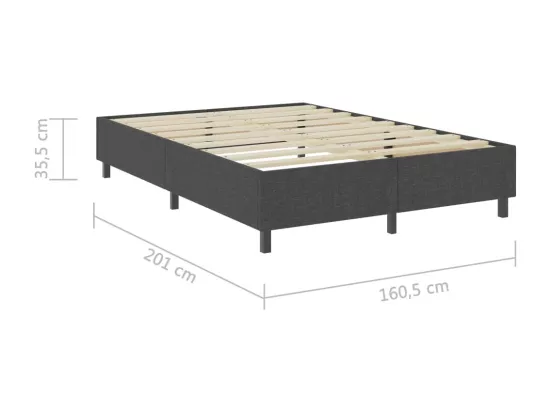 Sommier tapissier Gris Tissu 160 x 200 cm