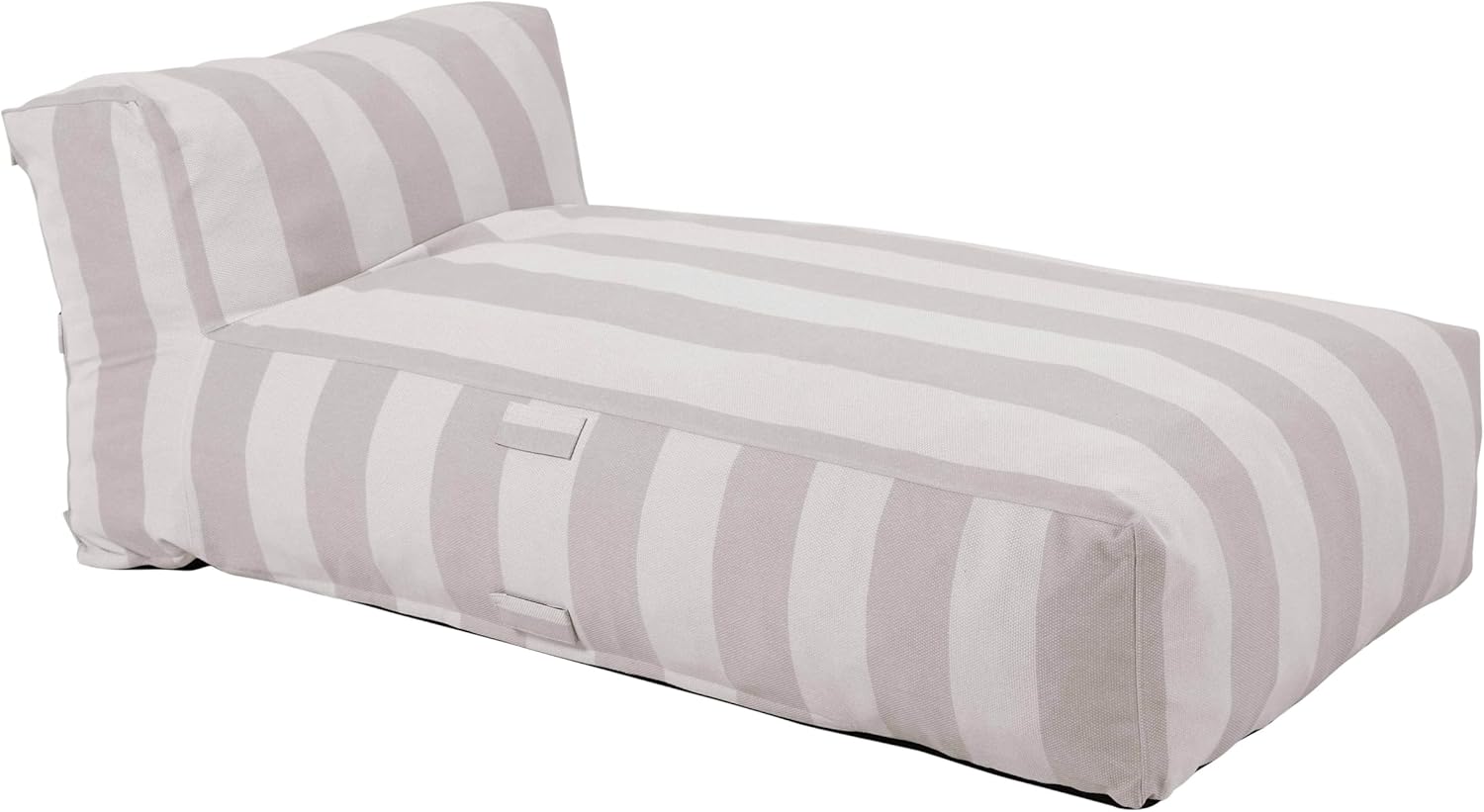 Oviala Mixi-Chaiselongue, gestreift, für Gartenmöbel, modular, Beige