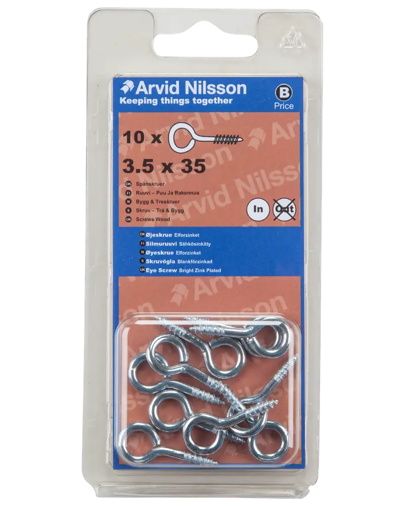 Arvid Nilsson Øjeskrue Ø3,5 x 35 mm 10-pak