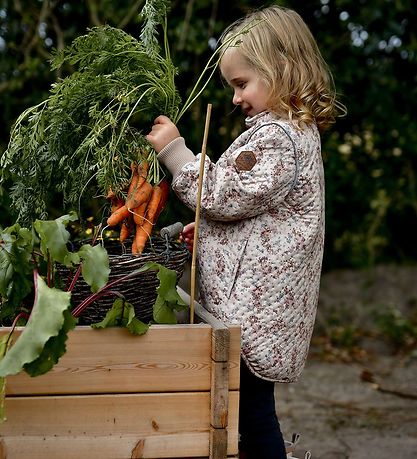 Mikk-Line Thermojacke - Recycelt - Nougat m. Blumen