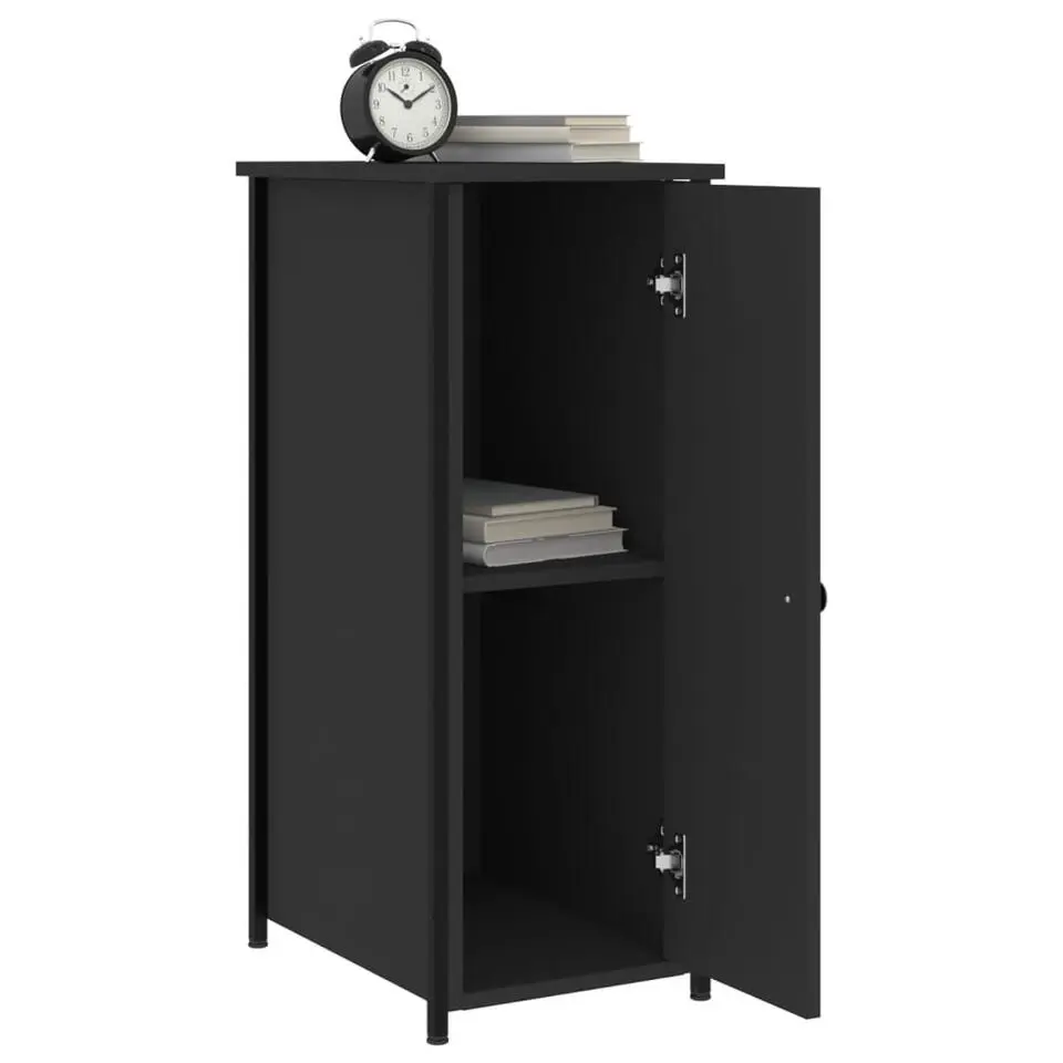 vidaXL - Nachtkastje - Zwart - Bewerkt hout - 2 stuks