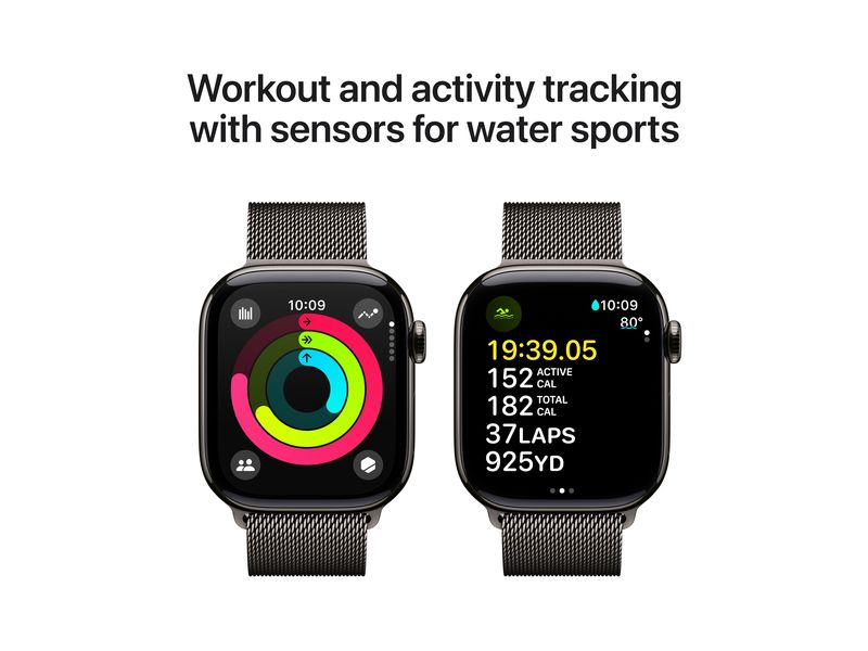 Apple Watch Series 10 42 mm LTE Titanium Slate Loop Milanes Eine glatte Zehn