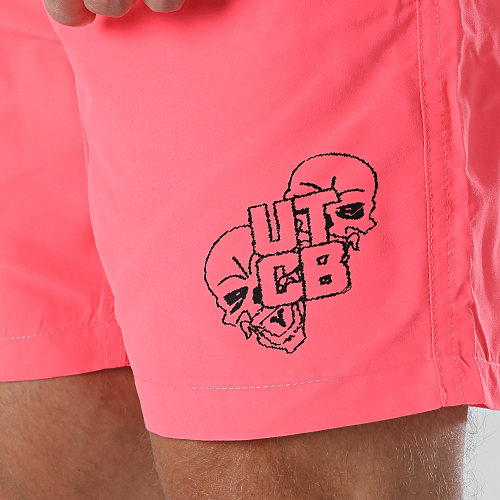 Short De Bain UTCB Rose Fluo Noir