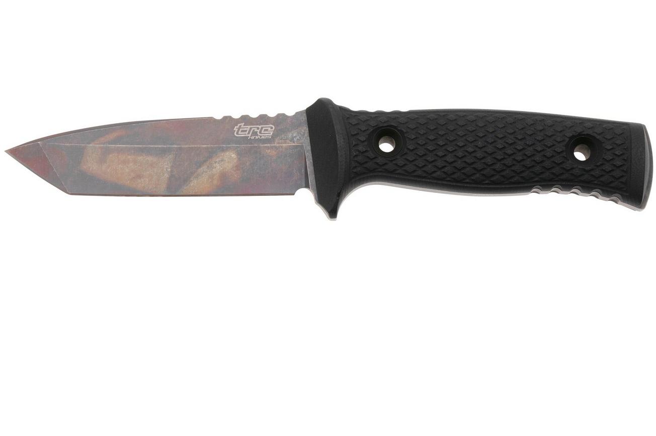 TRC M-1XT Elmax Post-Apocalyptic Finish, Black G10, Kydex Sheath, survivalmes