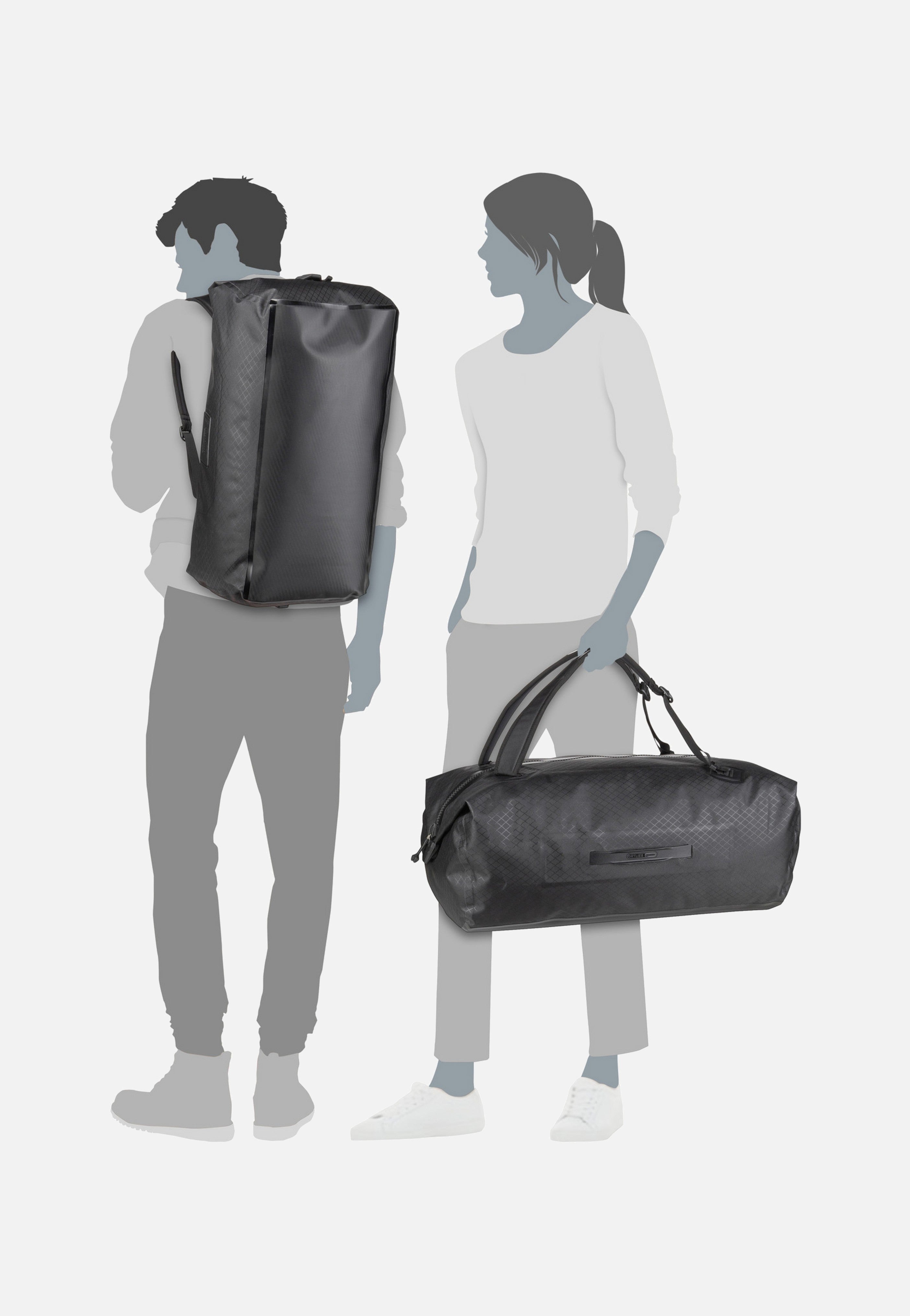 Duffle Metrosphere 60L Black Embossed - Dufflebag