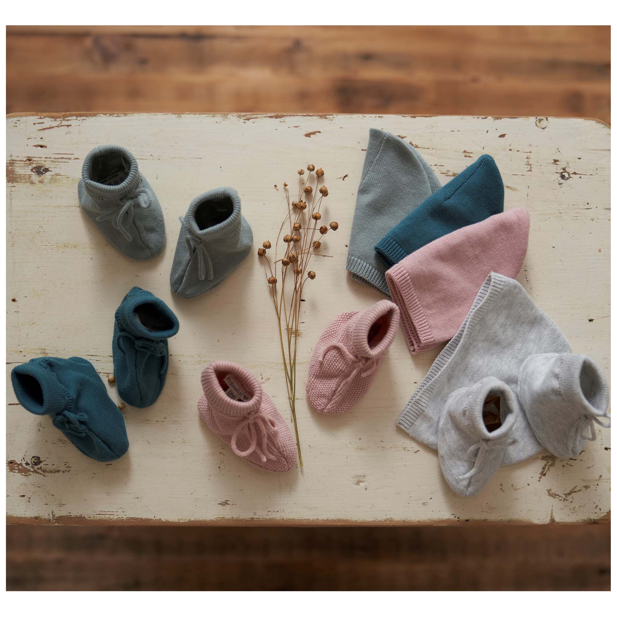 Prénatal newborn slofjes  roze