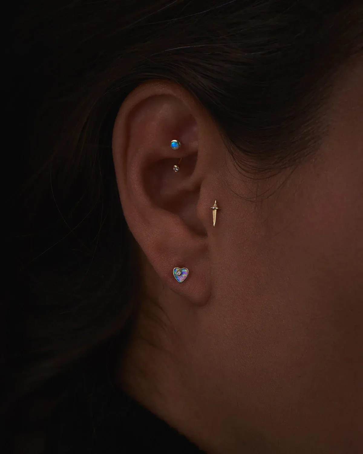 Boucle d'oreille solo stud Dagger Pamela Love