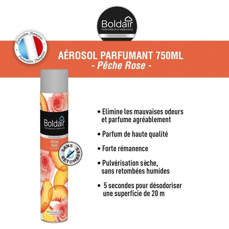 Désodorisant parfumant parfum pêche rose 750 ml