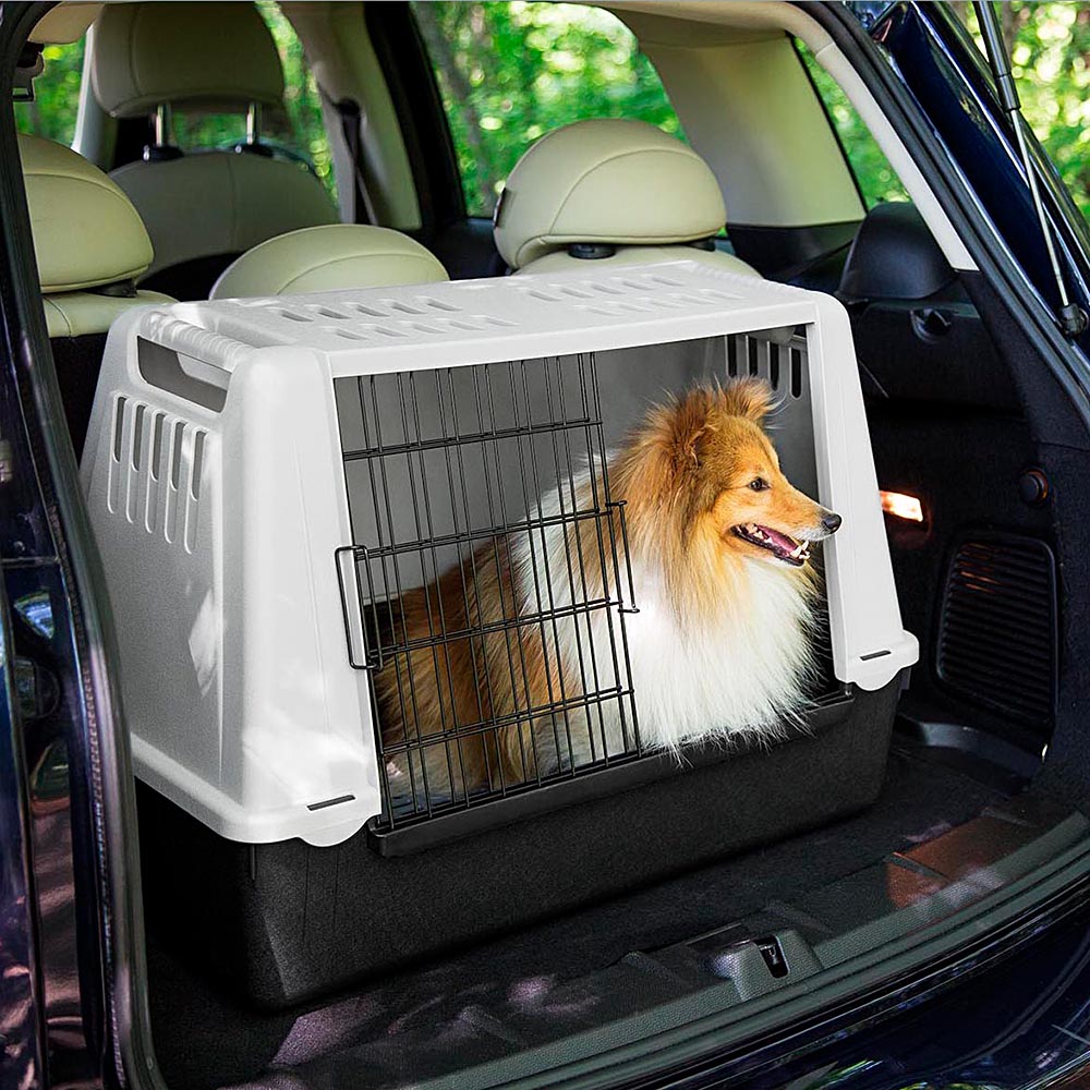 Ferplast transport chiens pour voiture atlas car mini avec grilles d'aération, tapis drainant inclus