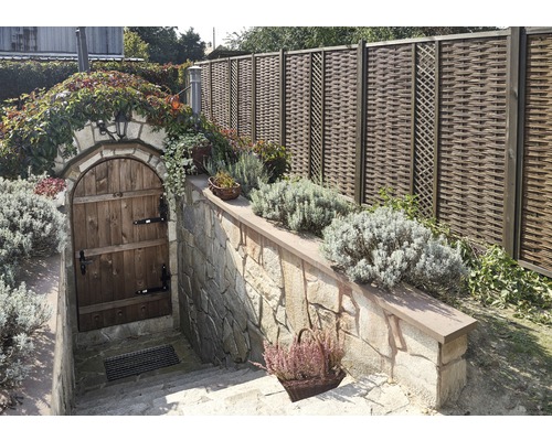 Hoofdelement Lafiora met wilgenrek 180 x 180 cm naturel
