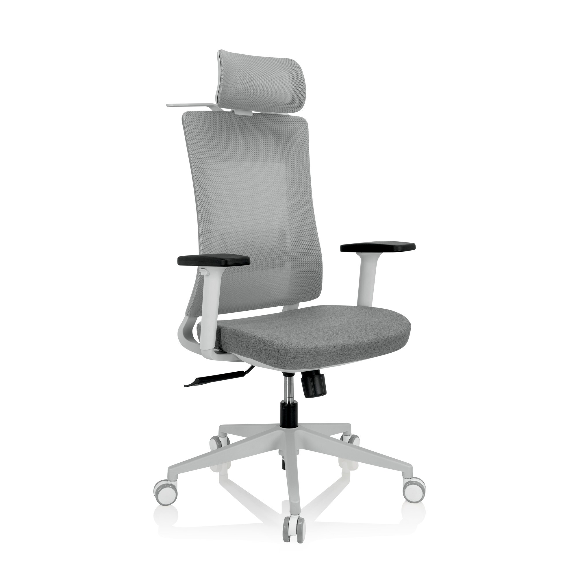 Profi Bürostuhl COMFIO WMH Stoff/Netzstoff mit Armlehnen (höhenverstellbar) hjh OFFICE