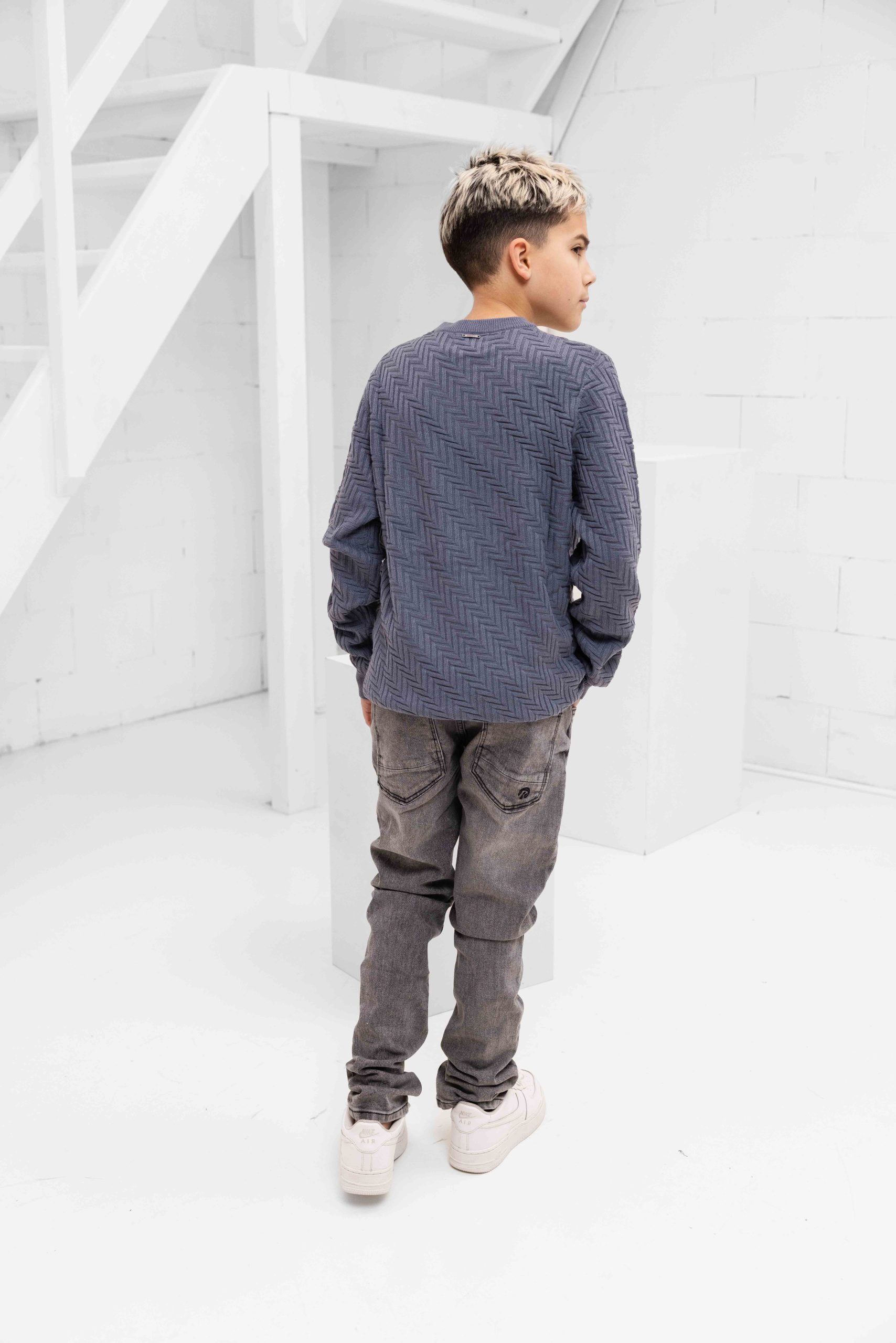 Antony Morato Merino Sweater Kids Blauw