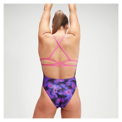 Maillot de Bain Femme 1 Pièce Speedo Eco  Allover Lattice Back Violet