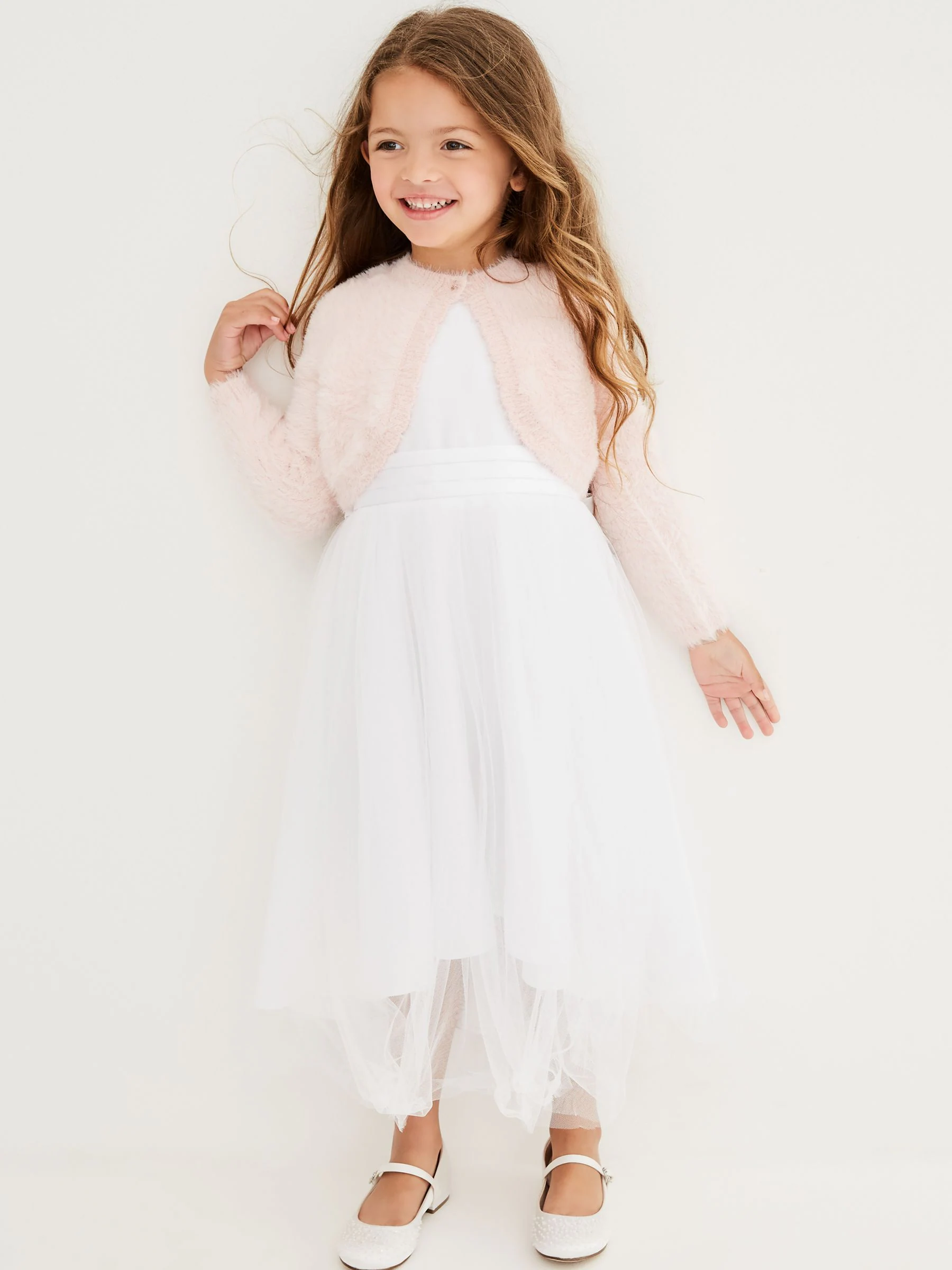 Roze - Donzig vest met bolero (12 mnd- 16 jr)