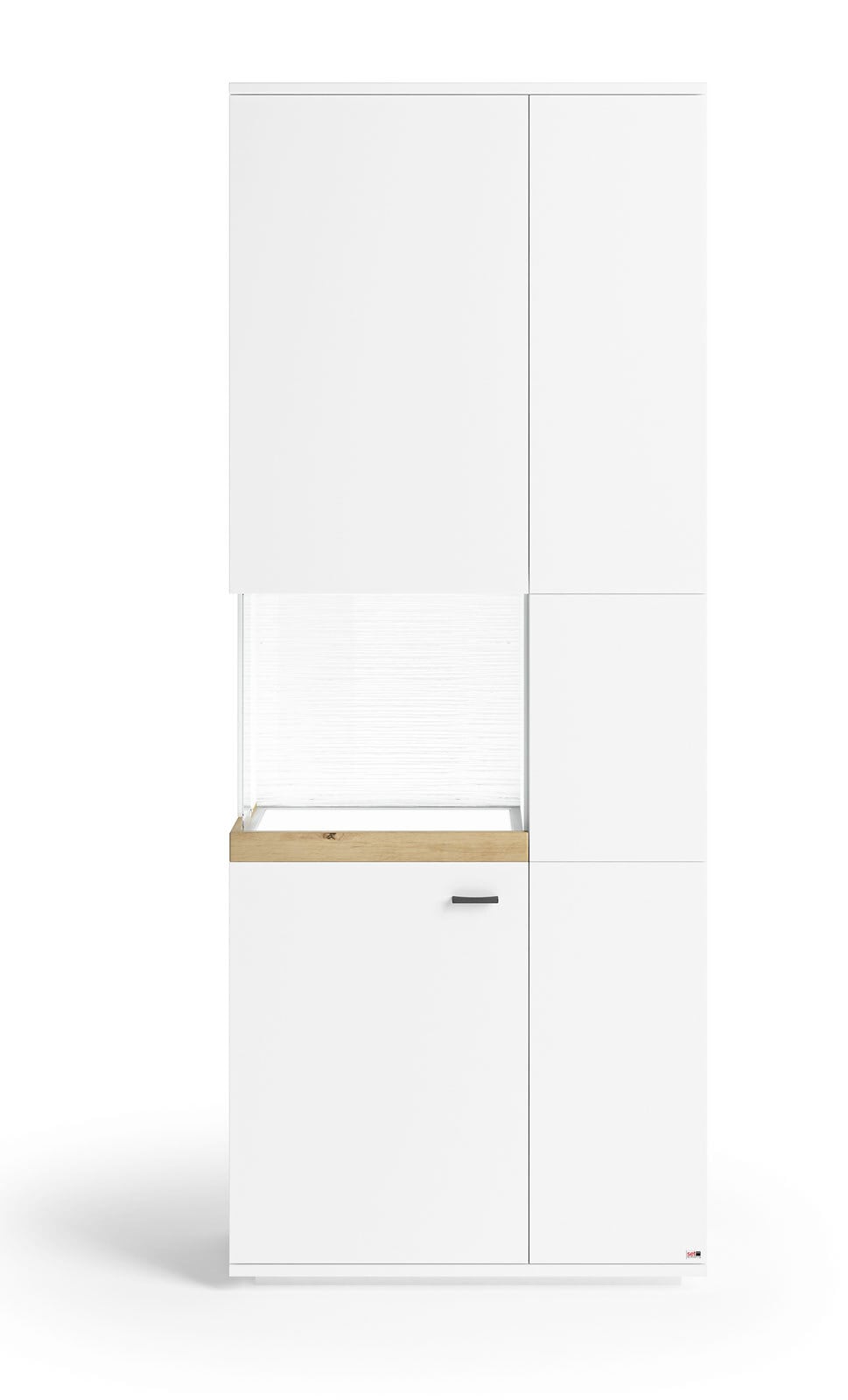 Vitrine LANCASTER 80 x 206 cm Eiche Artisan