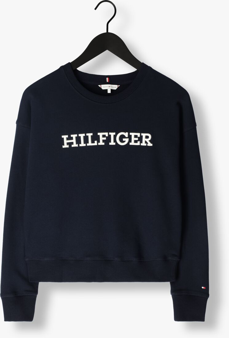 TOMMY HILFIGER blauwe tommy hilfiger sweater reg monotype emb sweatshirt