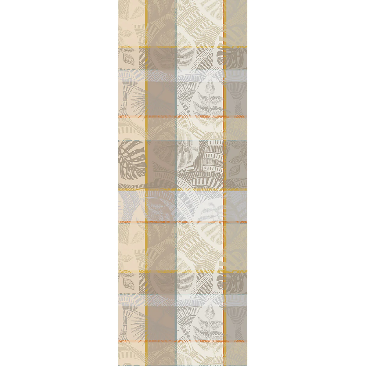 Chemin de table pur coton beige 155X55 Garnier Thiebaut