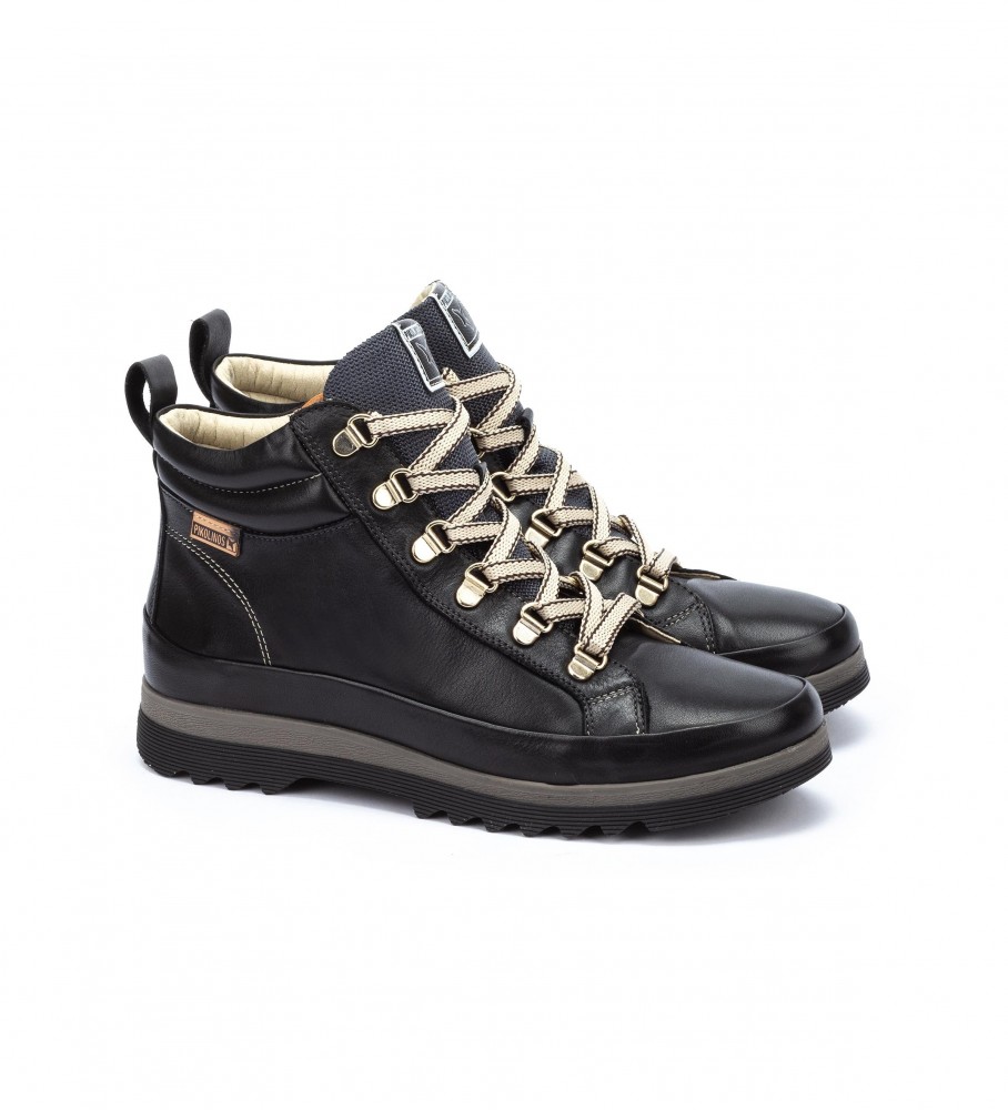 Botas de tornozelo Pikolinos Vigo em couro preto