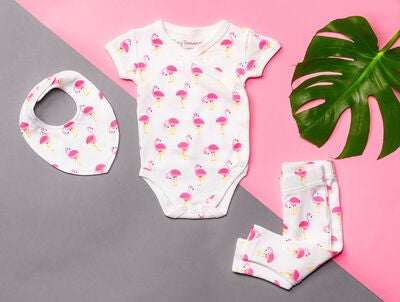 Tiny Treasure Lexi Leggings 2-Pack, White/Flamingo