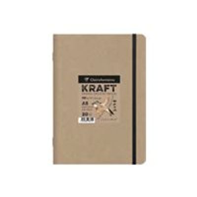 Clairefontaine Kraft - Carnet de dessin - A4 - 20 feuilles - 115 gr