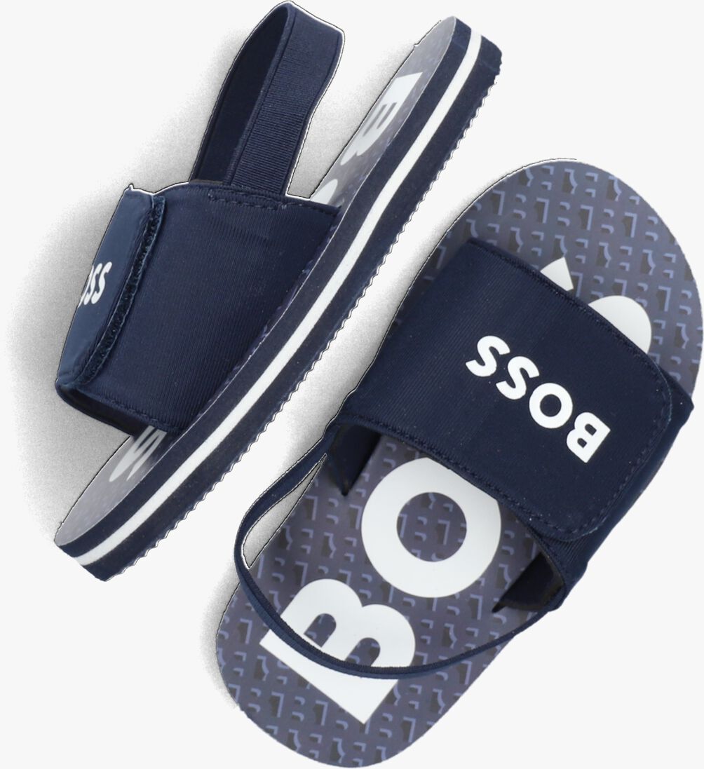 BOSS KIDS blauwe boss kids slippers chinelo j50889