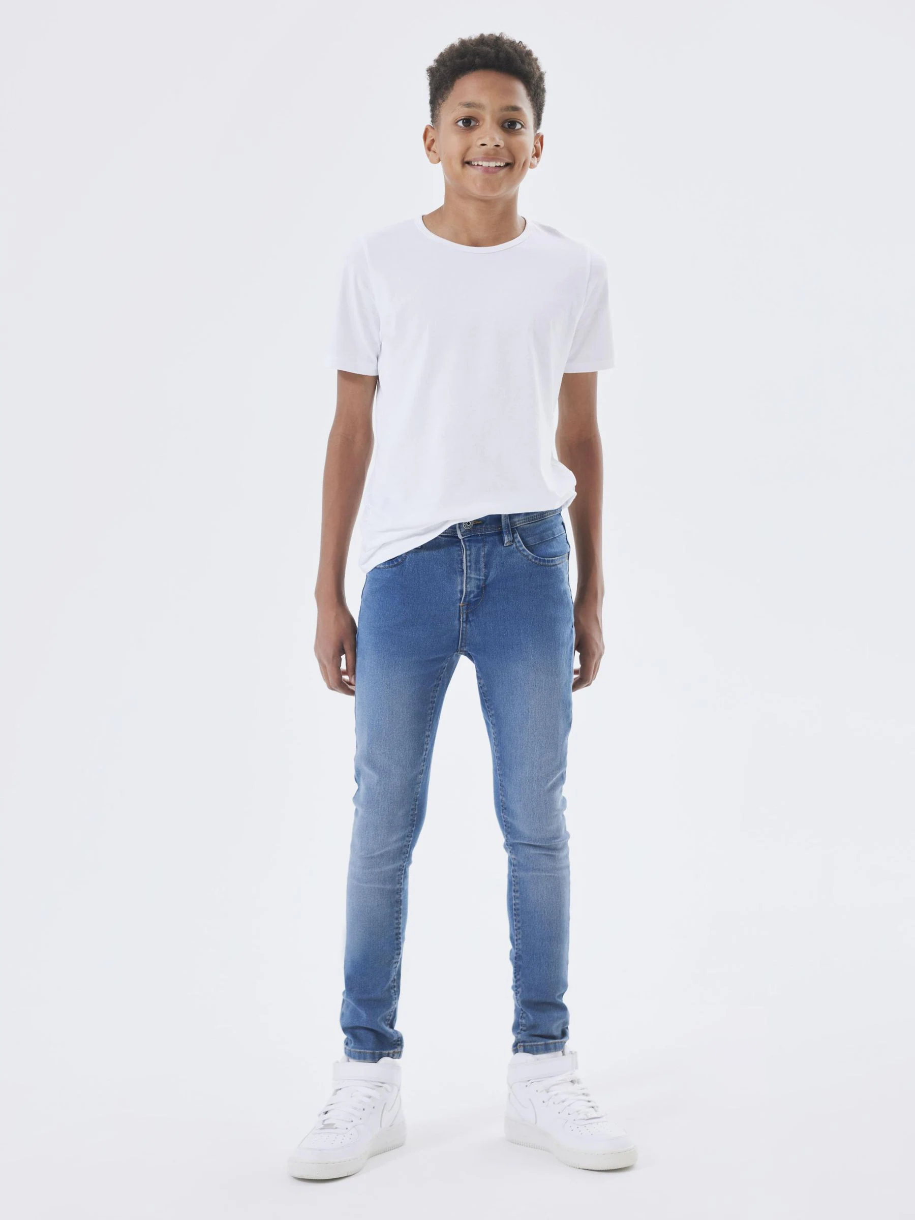 Normaal blauw - Name It slim-fit jeans voor jongens