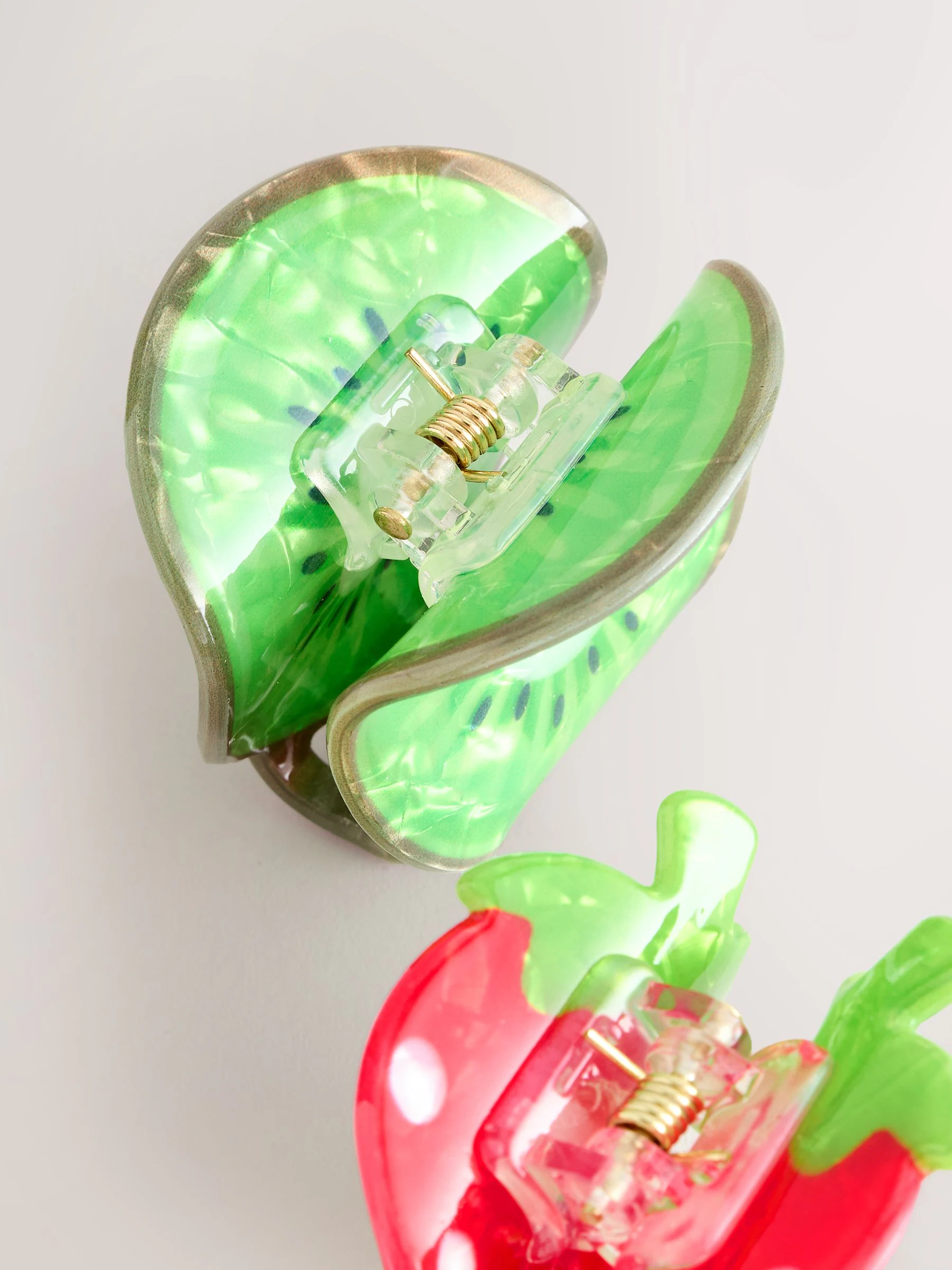 Rood - Strawberry And Kiwi Hair Clips