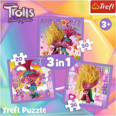 Trefl Trolls 3 Puslespill 3-in-1