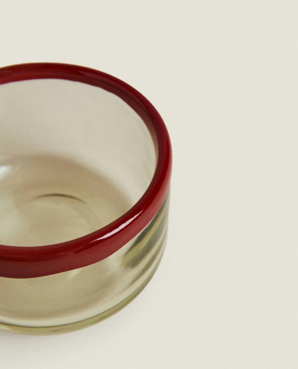 TIGELA DE VIDRO COM BORDA