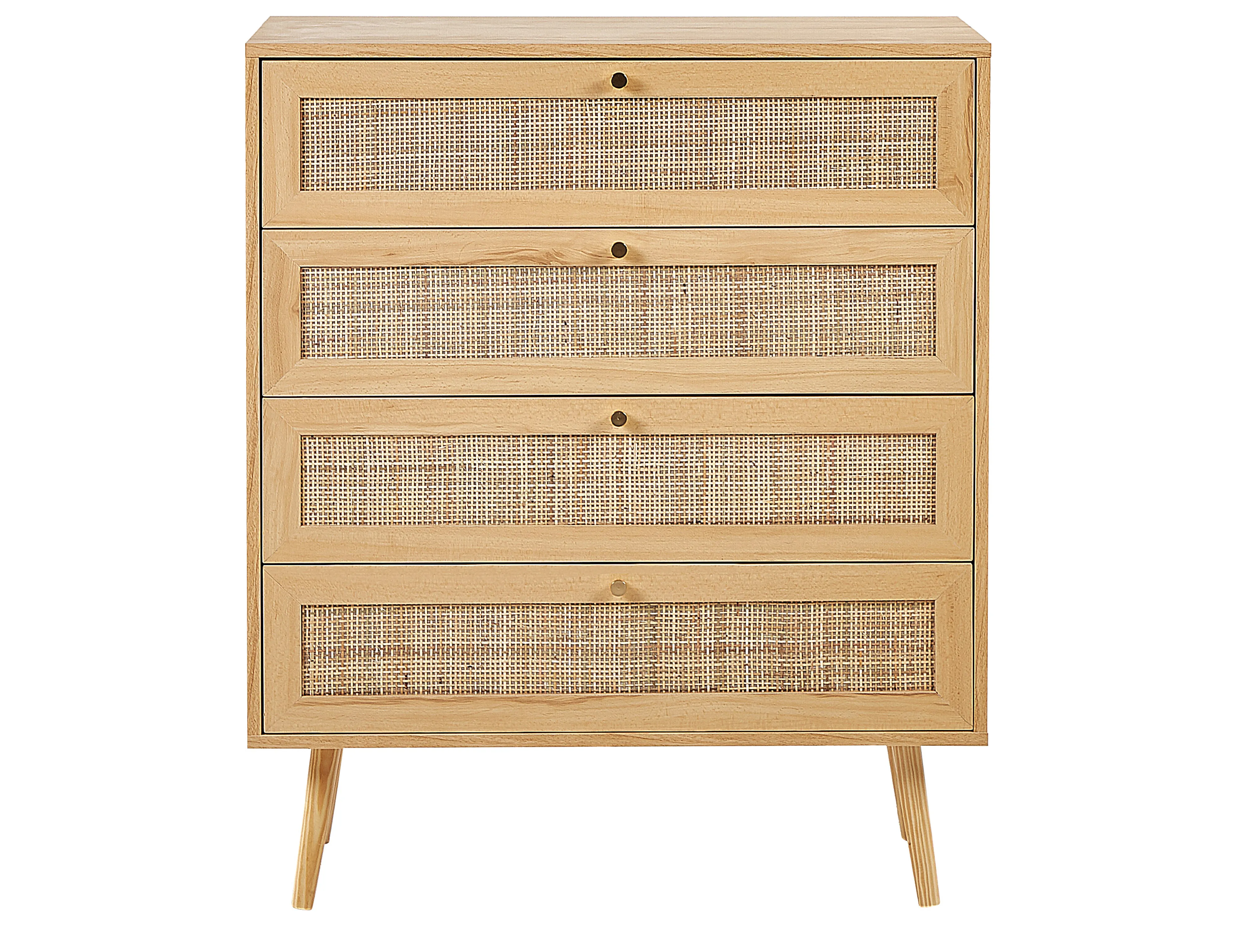 Ladekast 4 lades PEROTE Rotan Lichtbruin