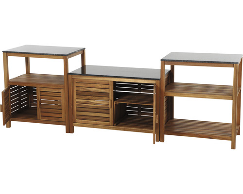 Buitenkeuken Siena Garden 75 x 52 x 87 cm Hout Steen Antraciet