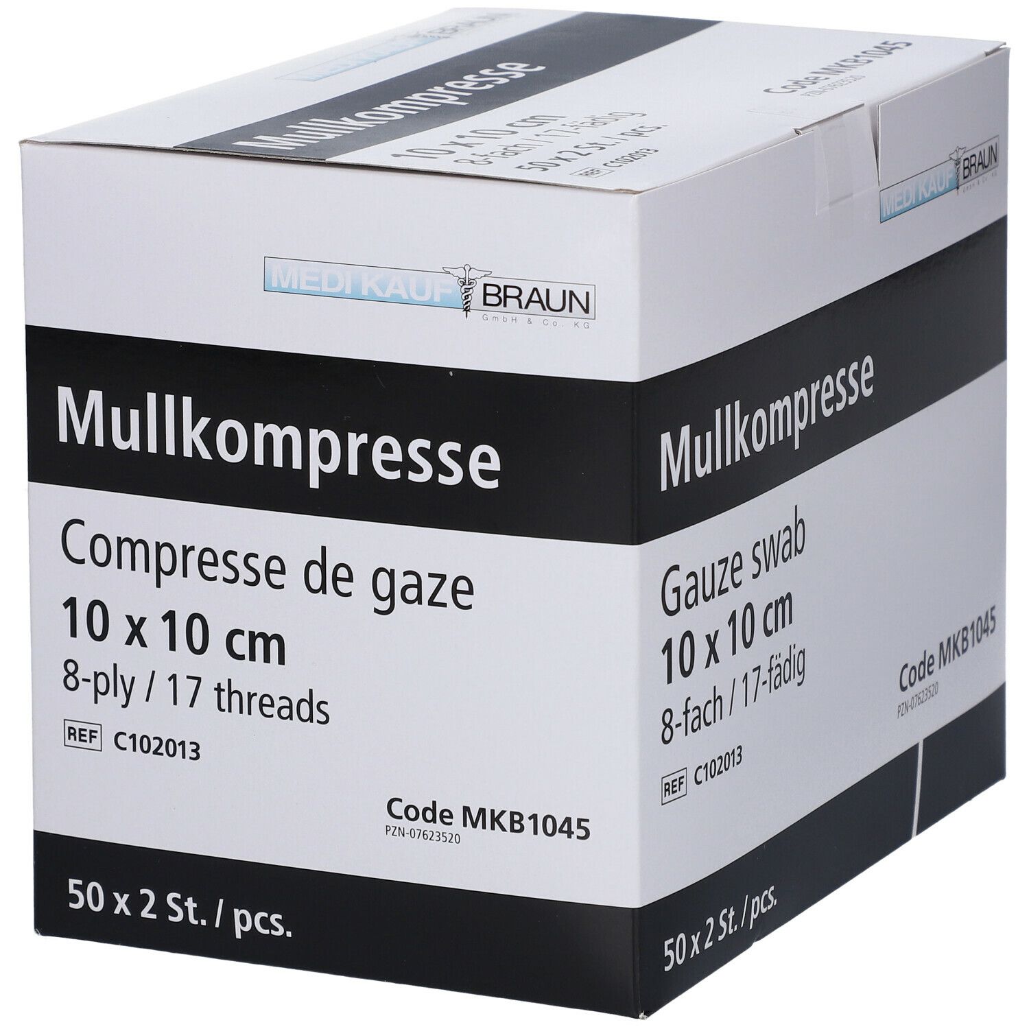 Mullkompressen steril 10 cm x 10 cm 8fach