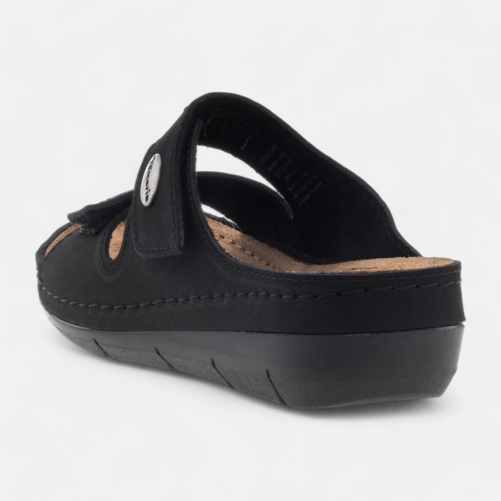 Chaussures confort paramédical Femme en cuir noir