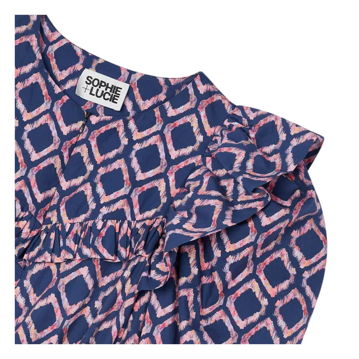 Sophie + Lucie Combinaison Manches Bouffantes | Bleu foncé