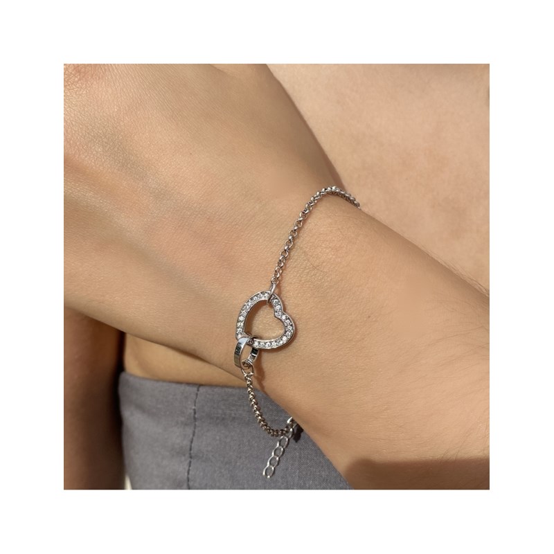 Parure Simply Love Locked Heart - Argenté et Cristal